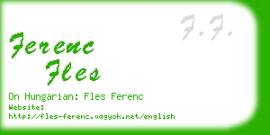 ferenc fles business card